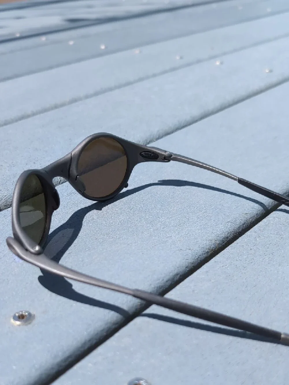 Oakley Mars X Metal Ultra-Rare Vintage Sunglasses Vibrant Blue Polarized